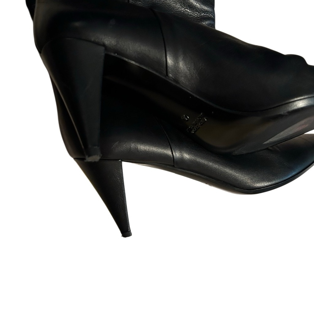 Vince Camuto Sleek Black Leather Heeled Boots - Picture 11 of 11